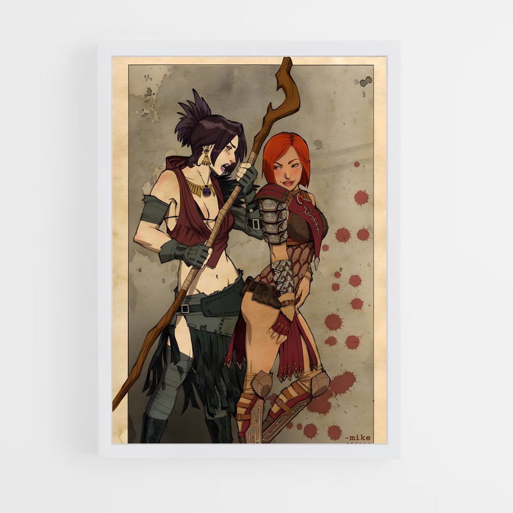 Poster L'Alliance des Guerrières – affiche Dragon age (vue 3)